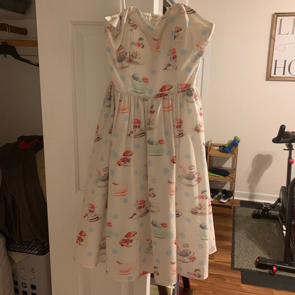 Tea length tea cup dress